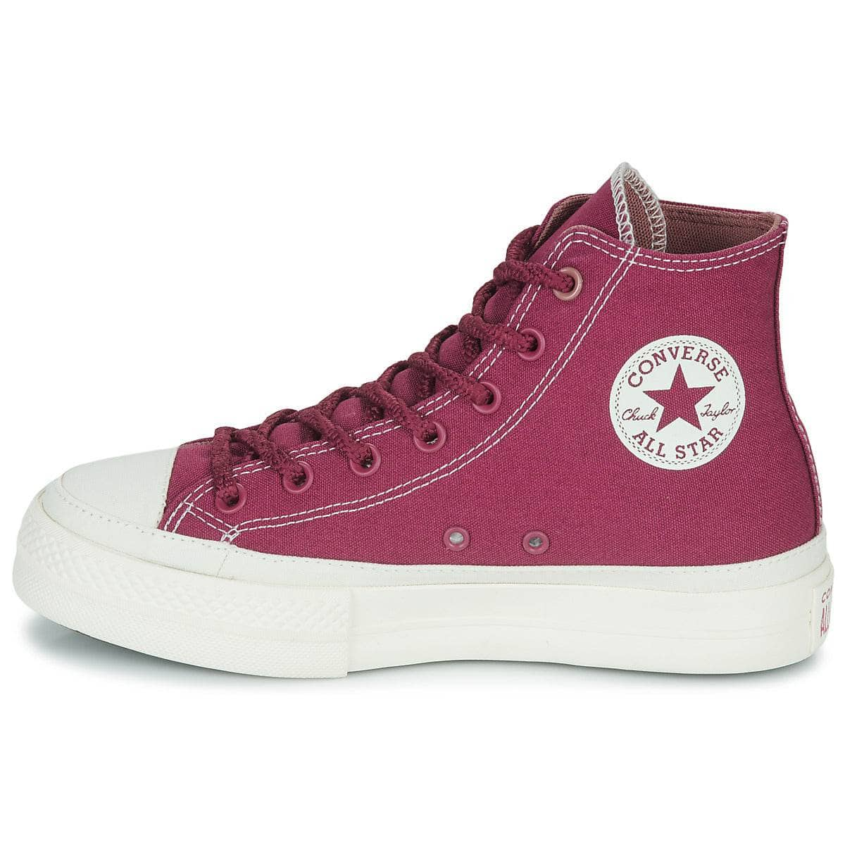 Sneakers alte Donna Converse  CHUCK TAYLOR ALL STAR LIFT PLATFORM WORKWEAR TEXTILES HI  Bordeaux