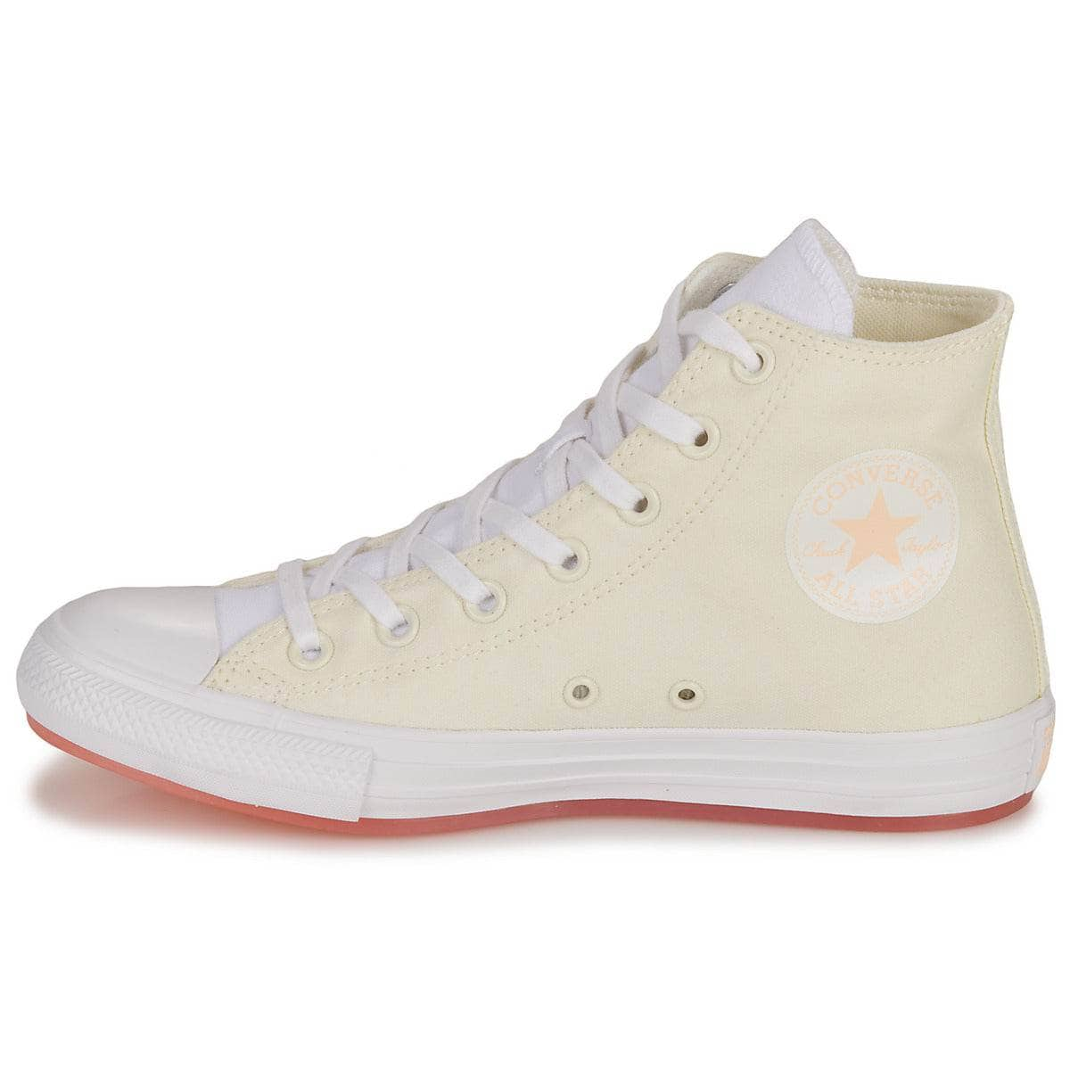 Sneakers alte Donna Converse  CHUCK TAYLOR ALL STAR MARBLED-EGRET/CHEEKY CORAL/LAWN FLAMINGO  Bianco