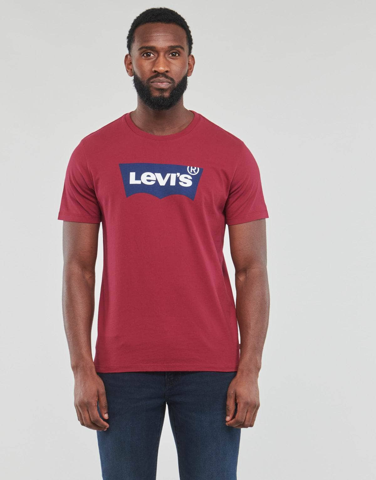 T-shirt Uomo Levis  GRAPHIC CREWNECK TEE  Bordeaux