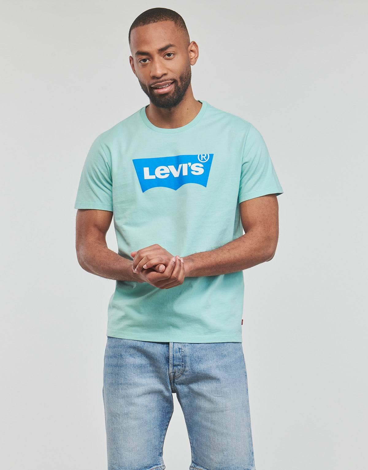 T-shirt Uomo Levis  GRAPHIC CREWNECK TEE  Blu