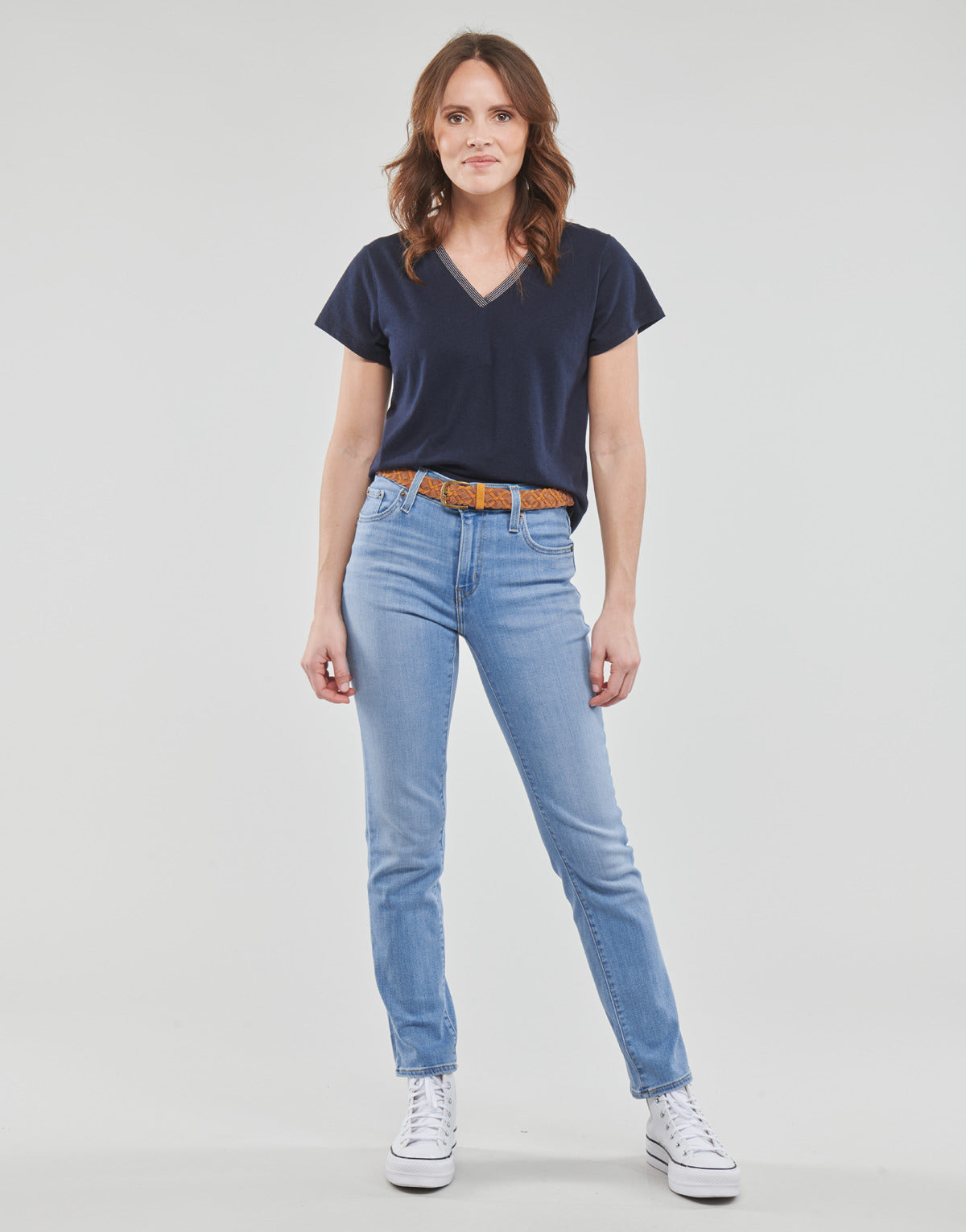 Jeans Donna Levis  724 HIGH RISE STRAIGHT  Blu