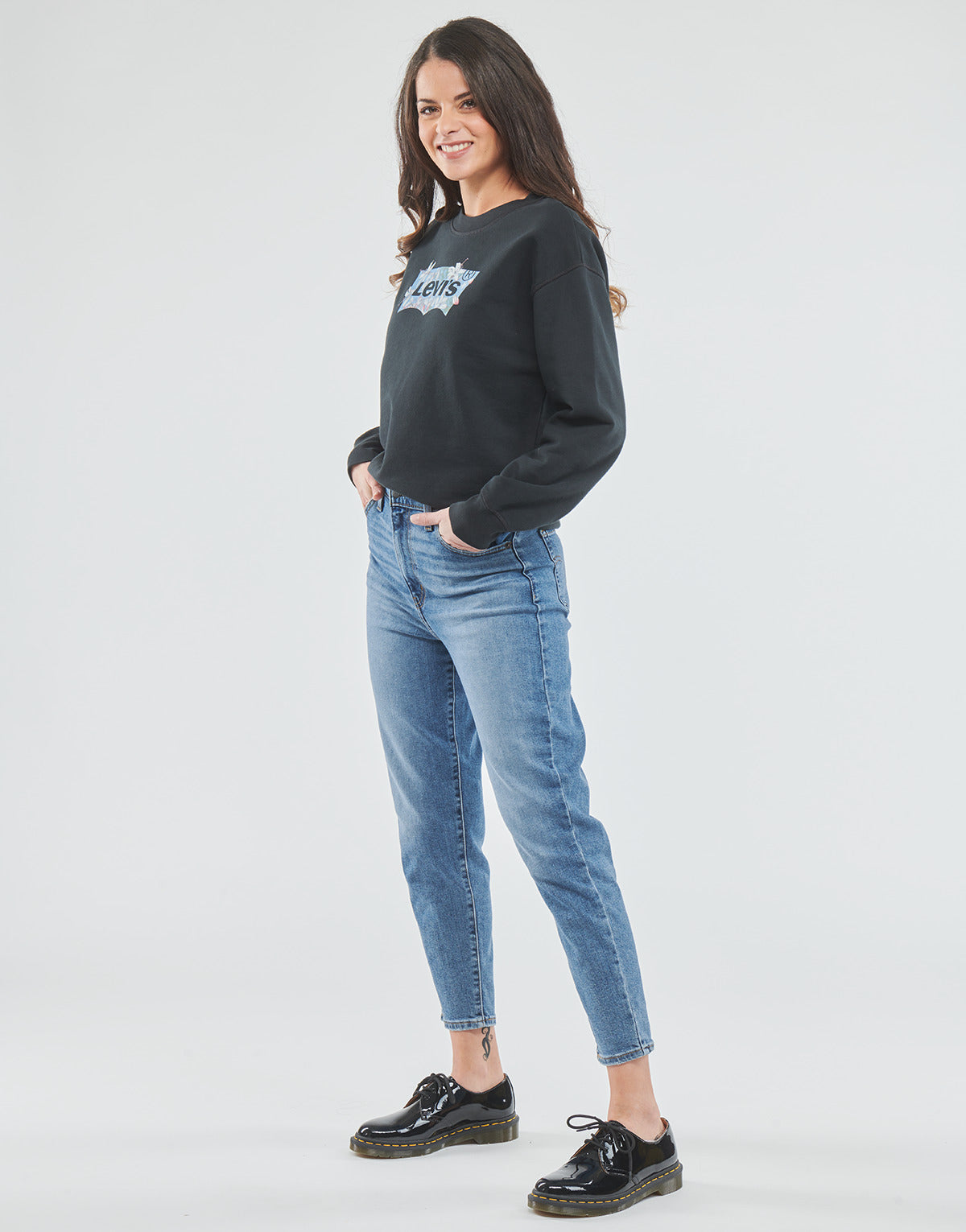 Jeans Mom Donna Levis  HIGH WAISTED MOM JEAN  Blu