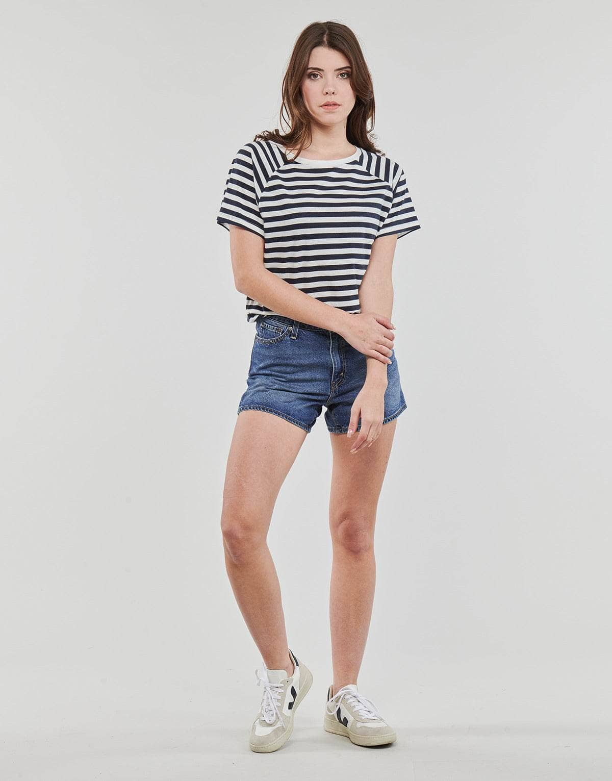 Shorts Donna Levis  80S MOM SHORT  Blu