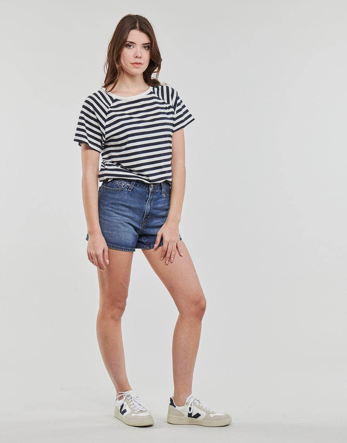 Shorts Donna Levis  80S MOM SHORT  Blu