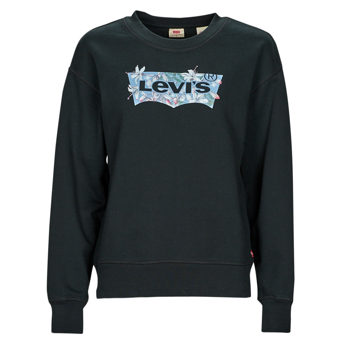 Felpa Donna Levis  GRAPHIC STANDARD CREW  Nero