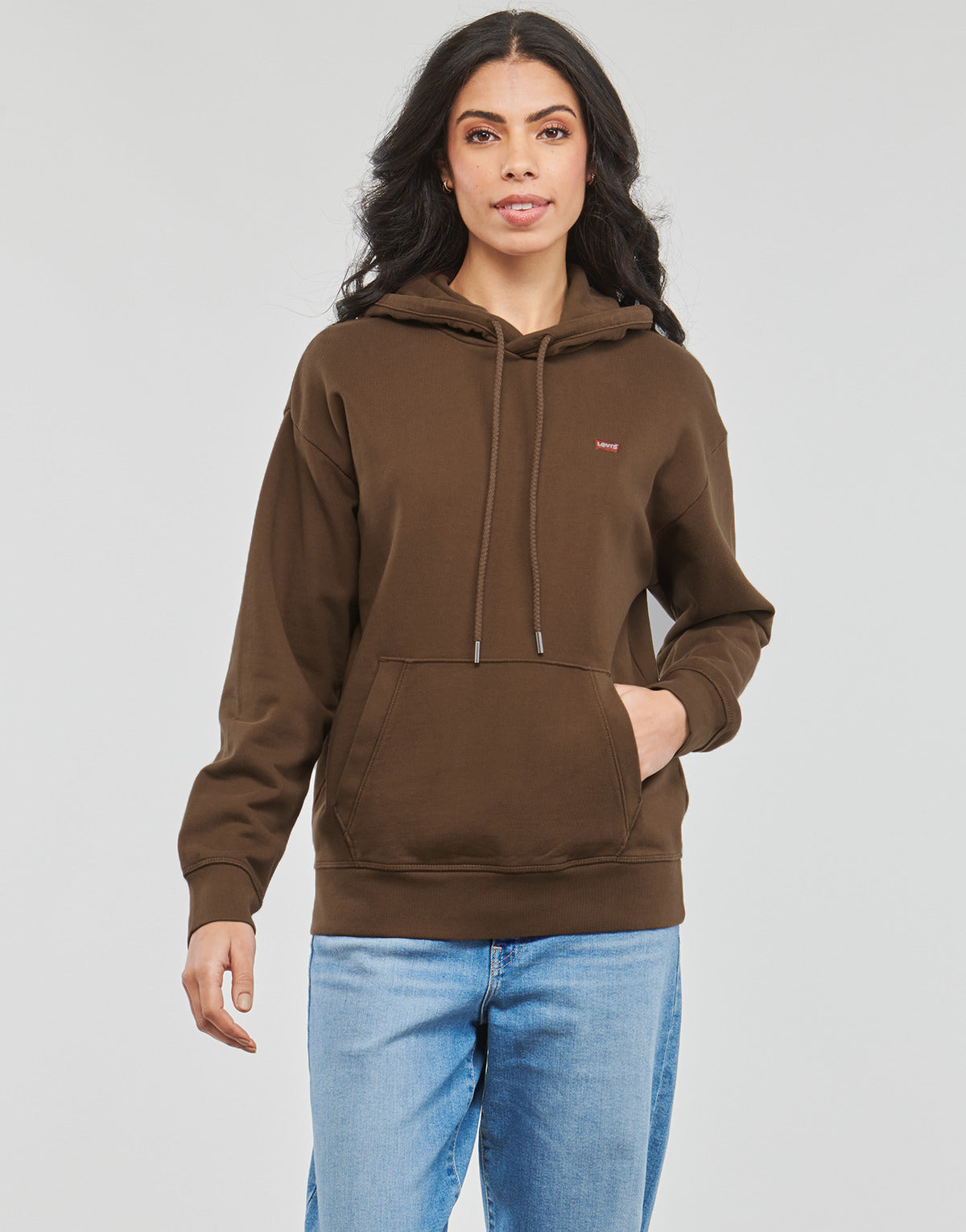 Felpa Donna Levis  STANDARD HOODIE  Marrone