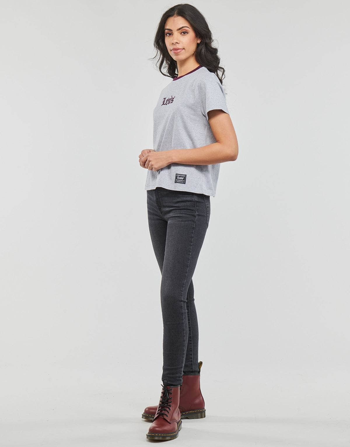 T-shirt Donna Levis  GRAPHIC CLASSIC TEE  Grigio