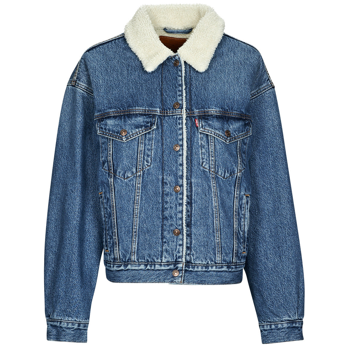 Giacca in jeans Donna Levis  90S SHERPA TRUCKER  Blu