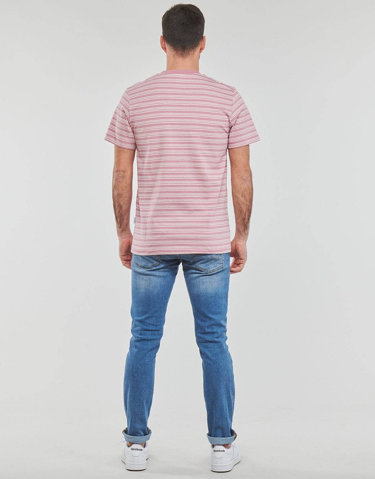 T-shirt Uomo Selected  SLHANDY STRIPE SS O-NECK TEE W  Multicolore