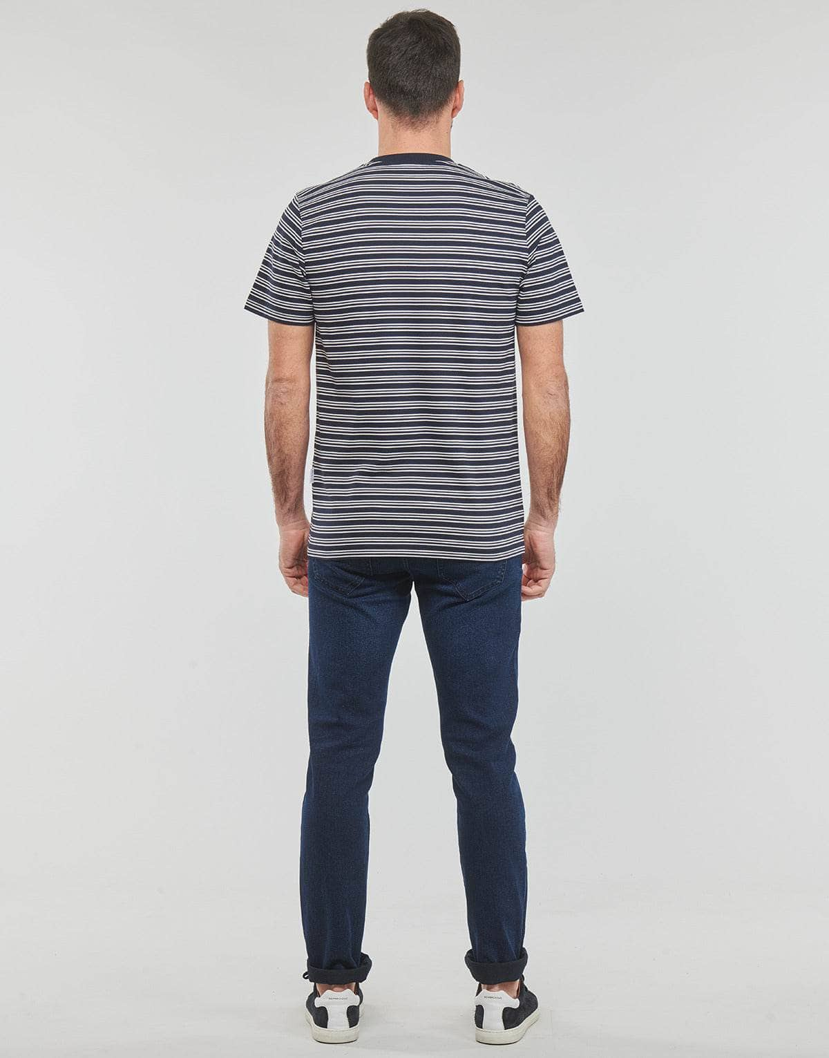 T-shirt Uomo Selected  SLHANDY STRIPE SS O-NECK TEE W  Multicolore