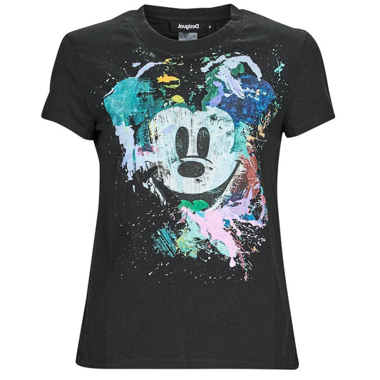 T-shirt Donna Desigual  TS_MICKEY CRASH  Nero