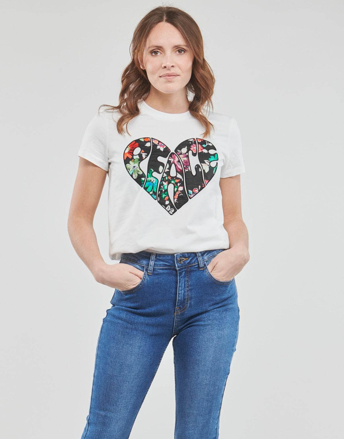 T-shirt Donna Desigual  TS_COR  Bianco