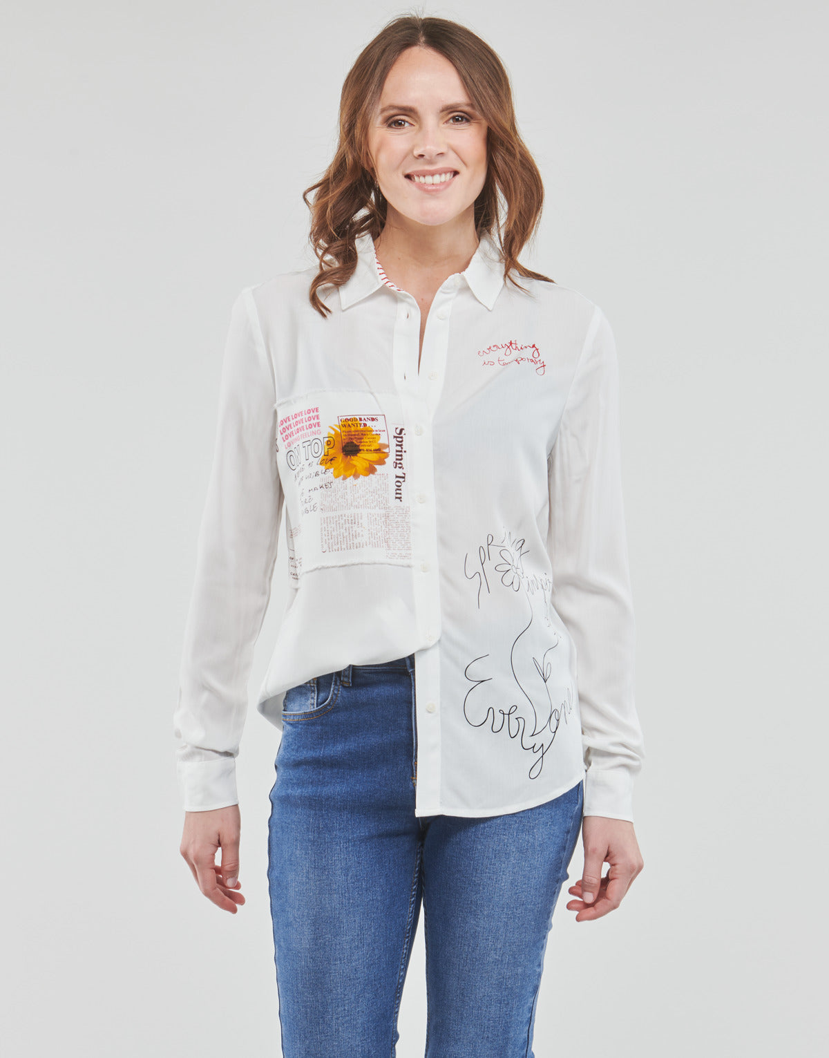 Camicia Donna Desigual  CAM_SWEET HAMBURGO  Bianco