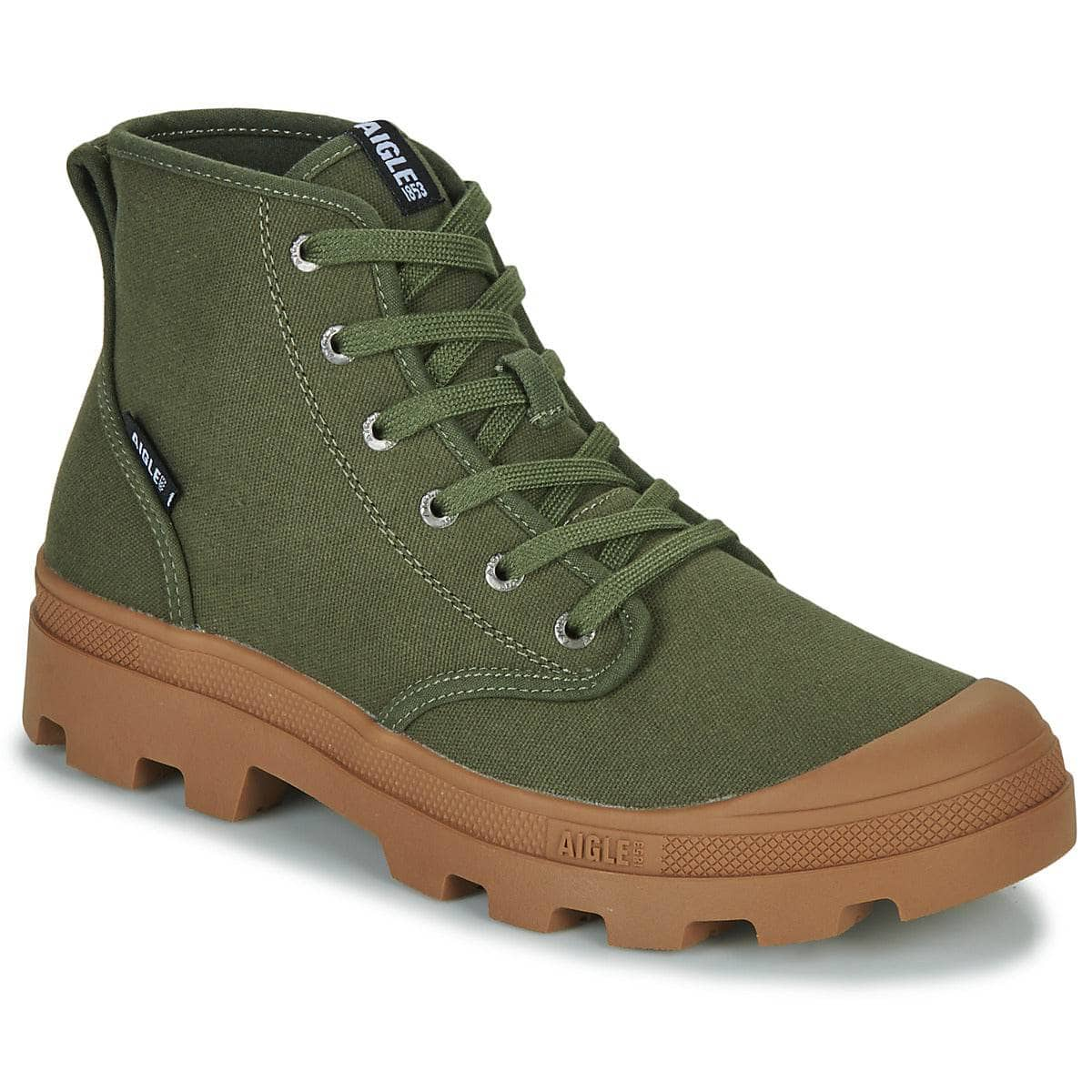 Sneakers alte Uomo Aigle  TENERE CANVAS  Kaki