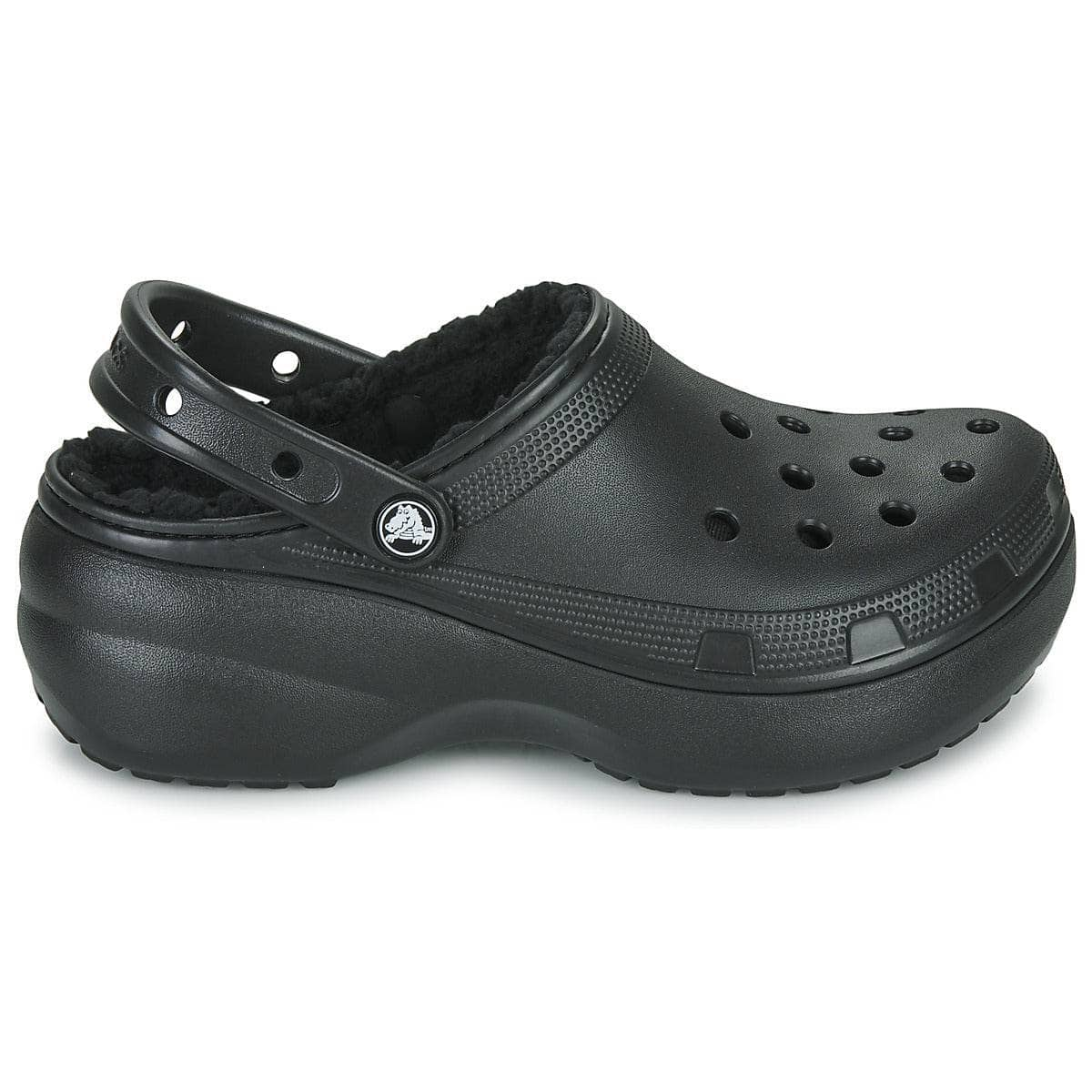 Scarpe Donna Crocs  Classic Platform Lined Clog W  Nero