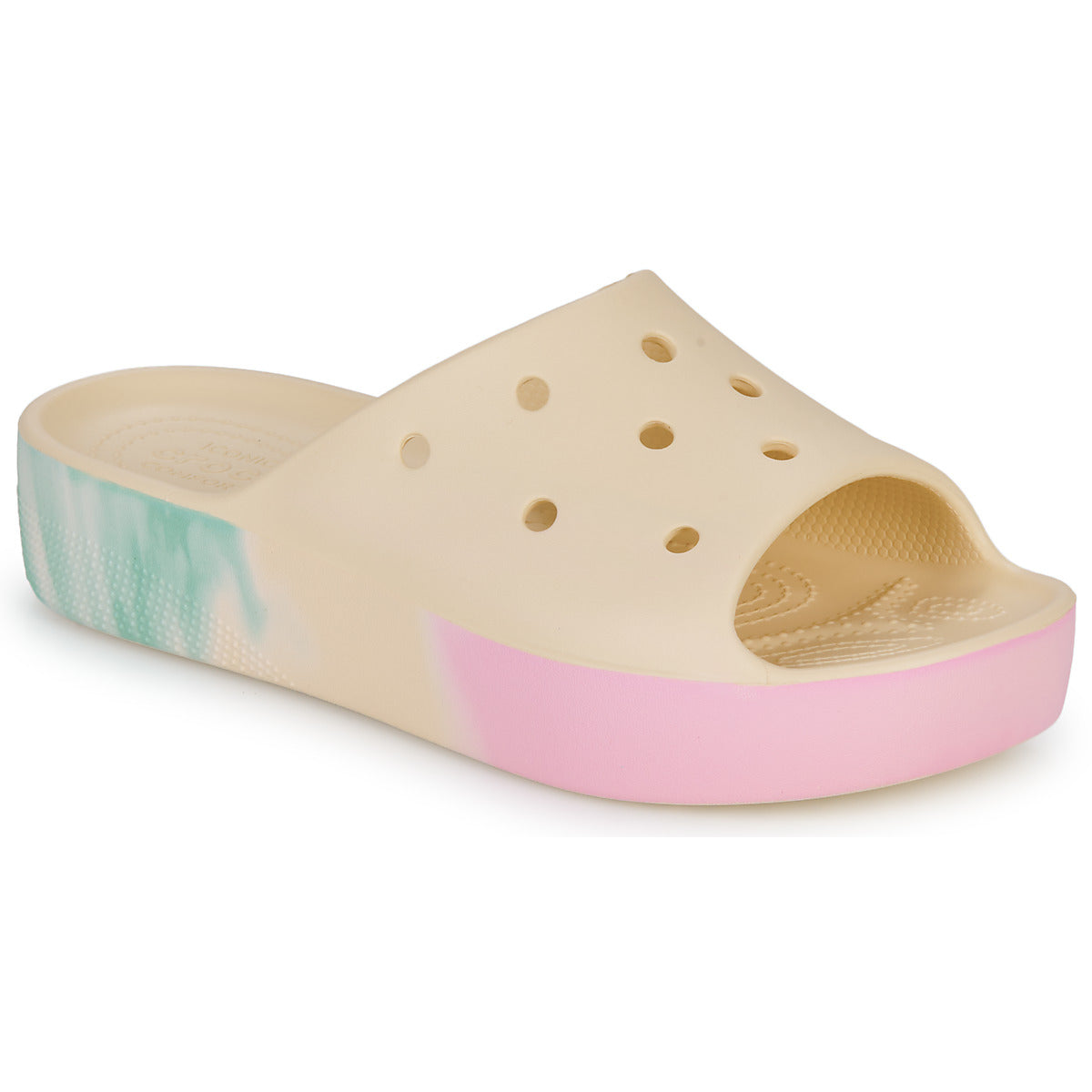 ciabatte Donna Crocs  CLASSIC PLATFORM OMBRE SLIDE  Beige