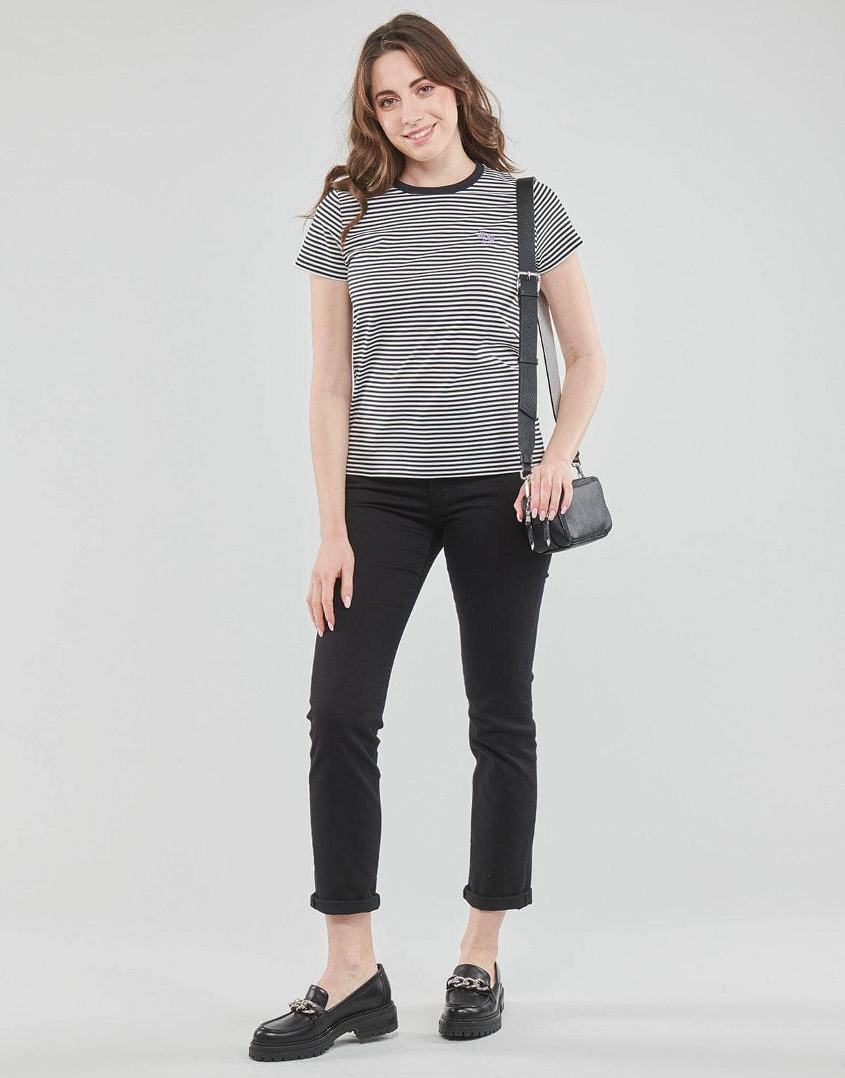 T-shirt Donna Esprit  Y/D STRIPE  Nero