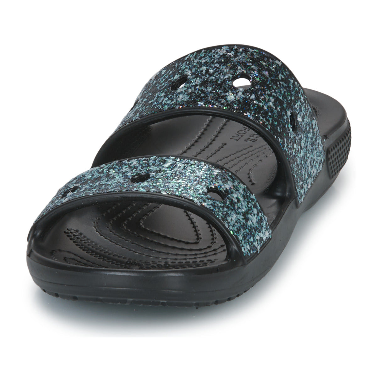 Scarpe bambini ragazza Crocs  Classic Crocs Glitter Sandal K  Nero