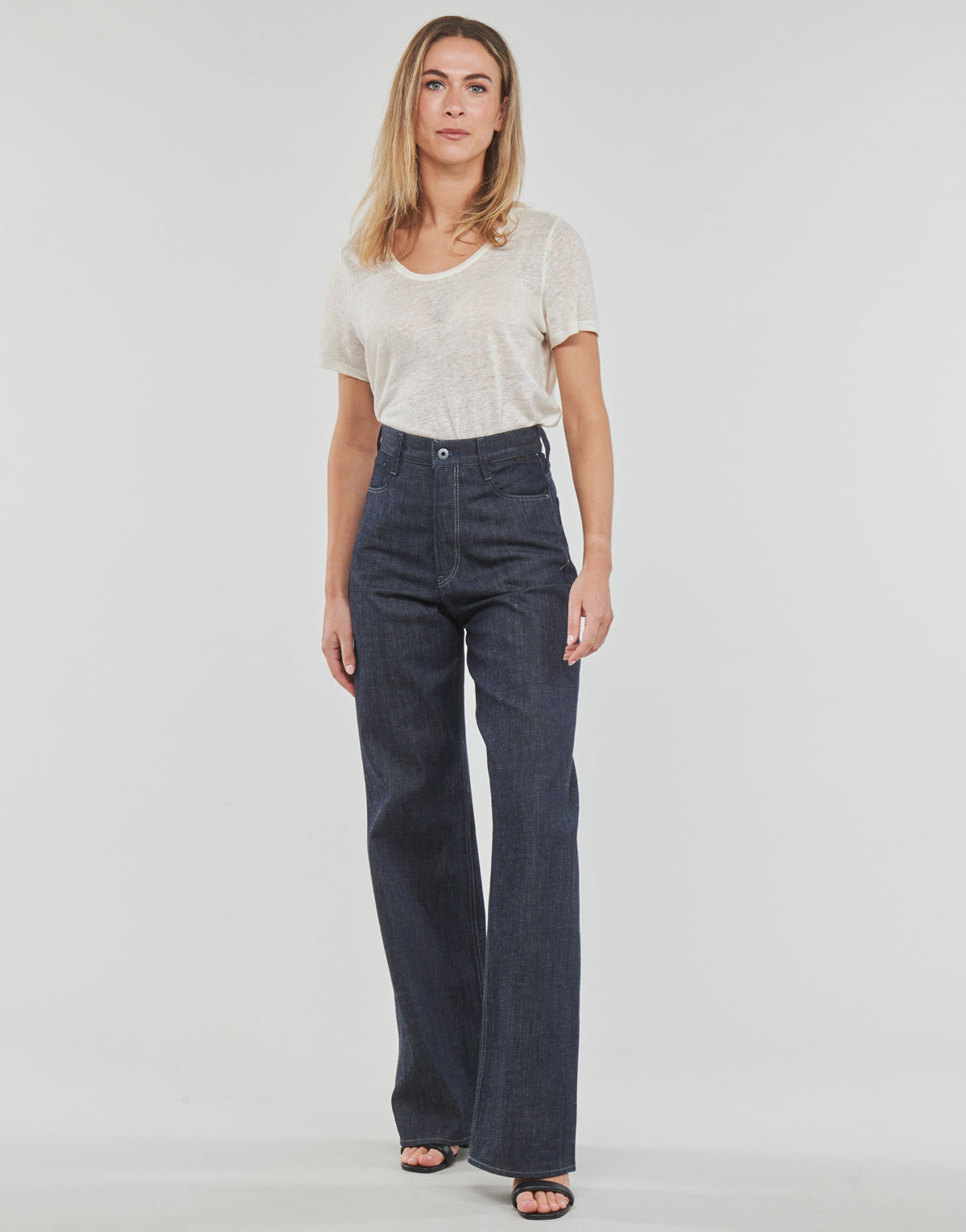 Jeans Flare Donna G-Star Raw  stray ultra high straight  Blu