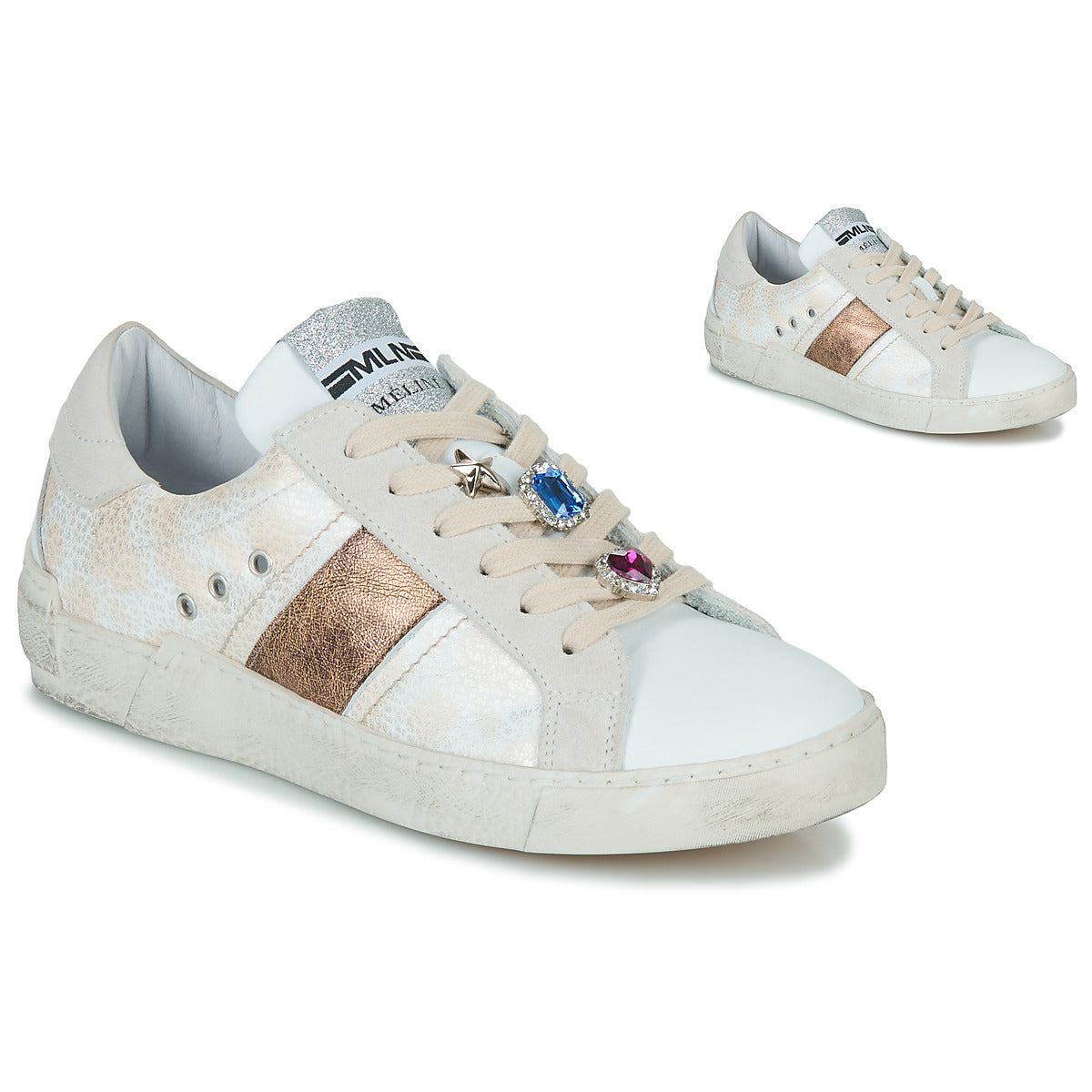 Sneakers basse Donna Meline  NKC167  Bianco