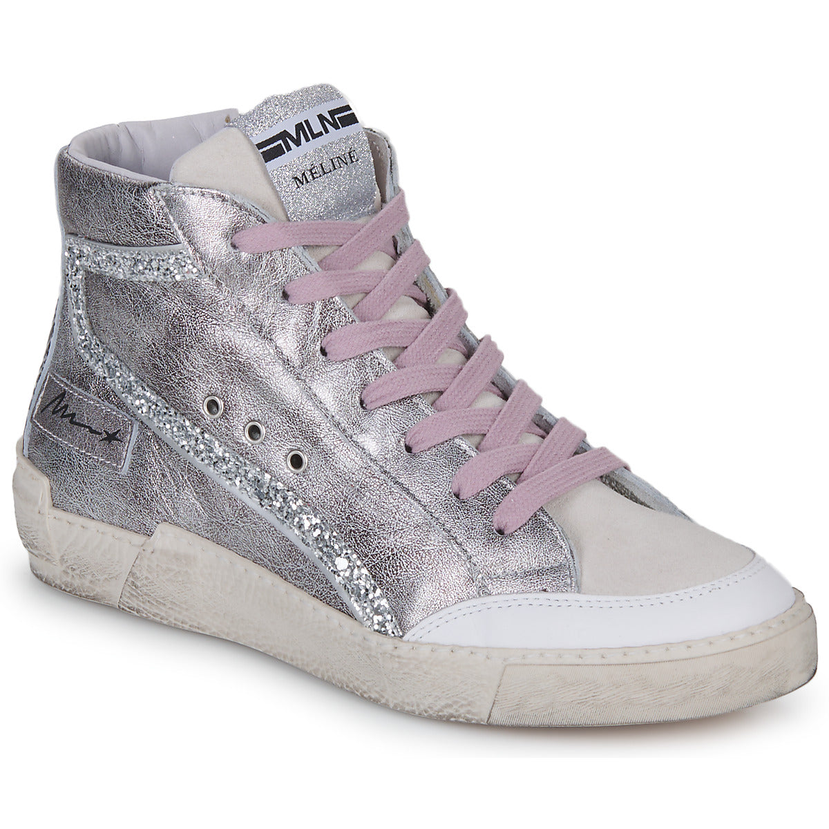 Sneakers alte Donna Meline  NCK322  Argento