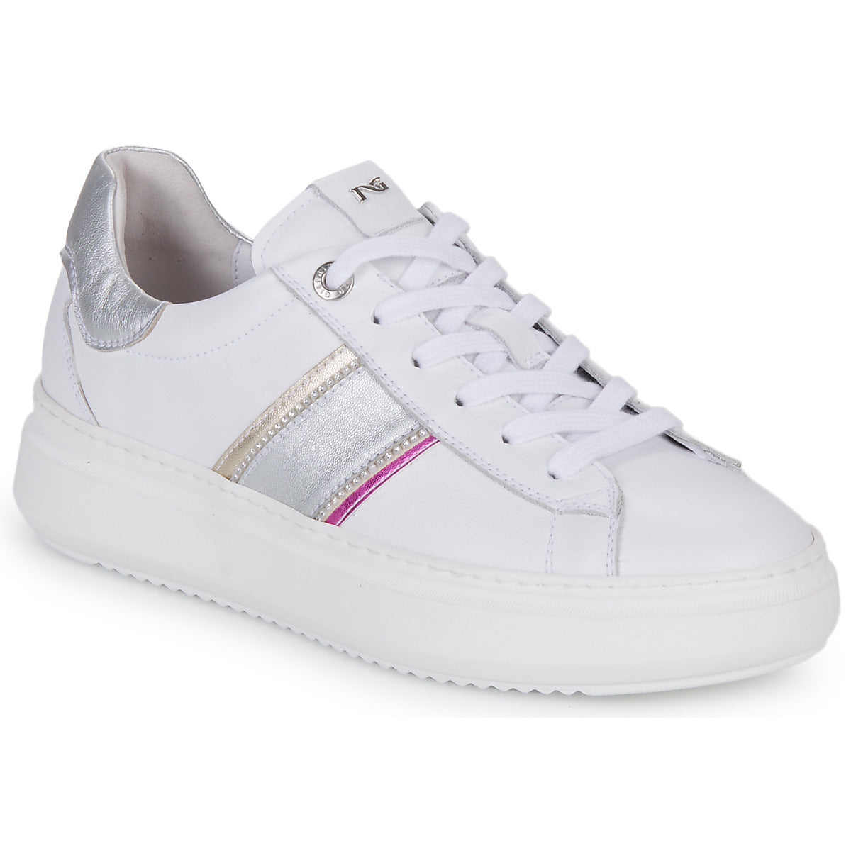 Sneakers basse Donna NeroGiardini  E306554D-707  Bianco