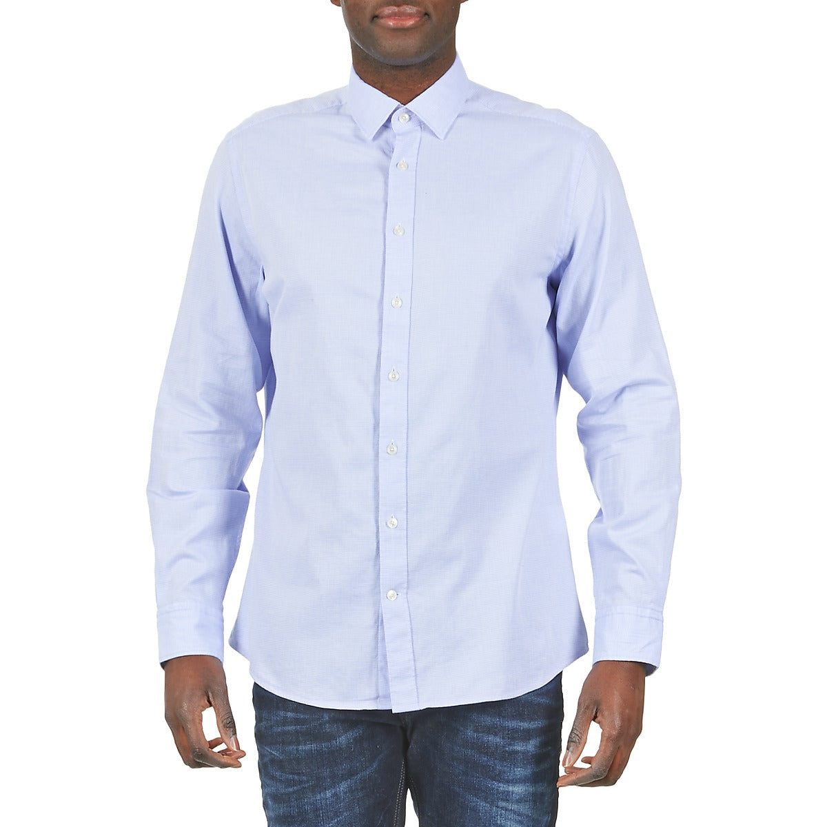 Camicia a maniche lunghe Uomo Hackett  SQUARE TEXT MUTLI  Blu