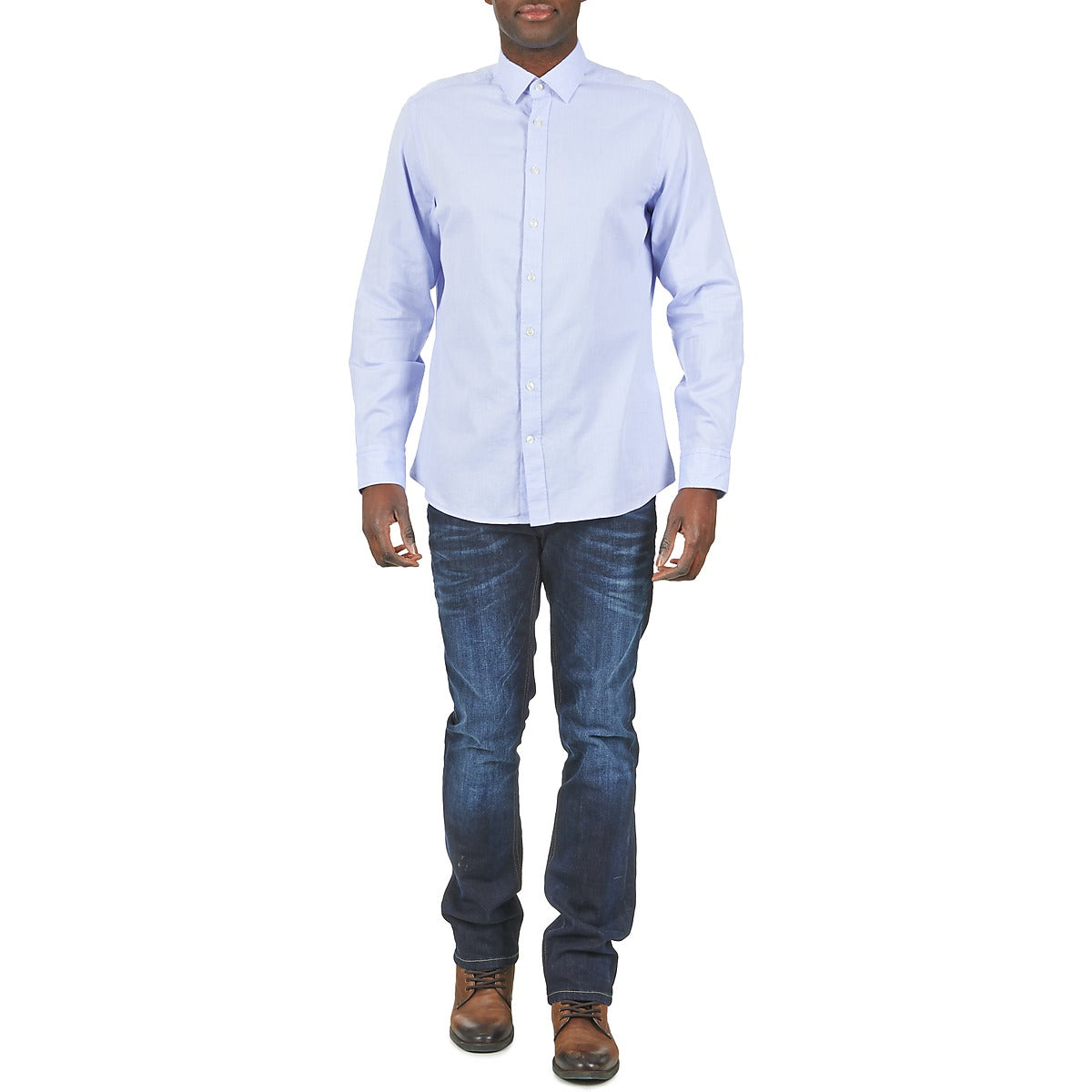 Camicia a maniche lunghe Uomo Hackett  SQUARE TEXT MUTLI  Blu