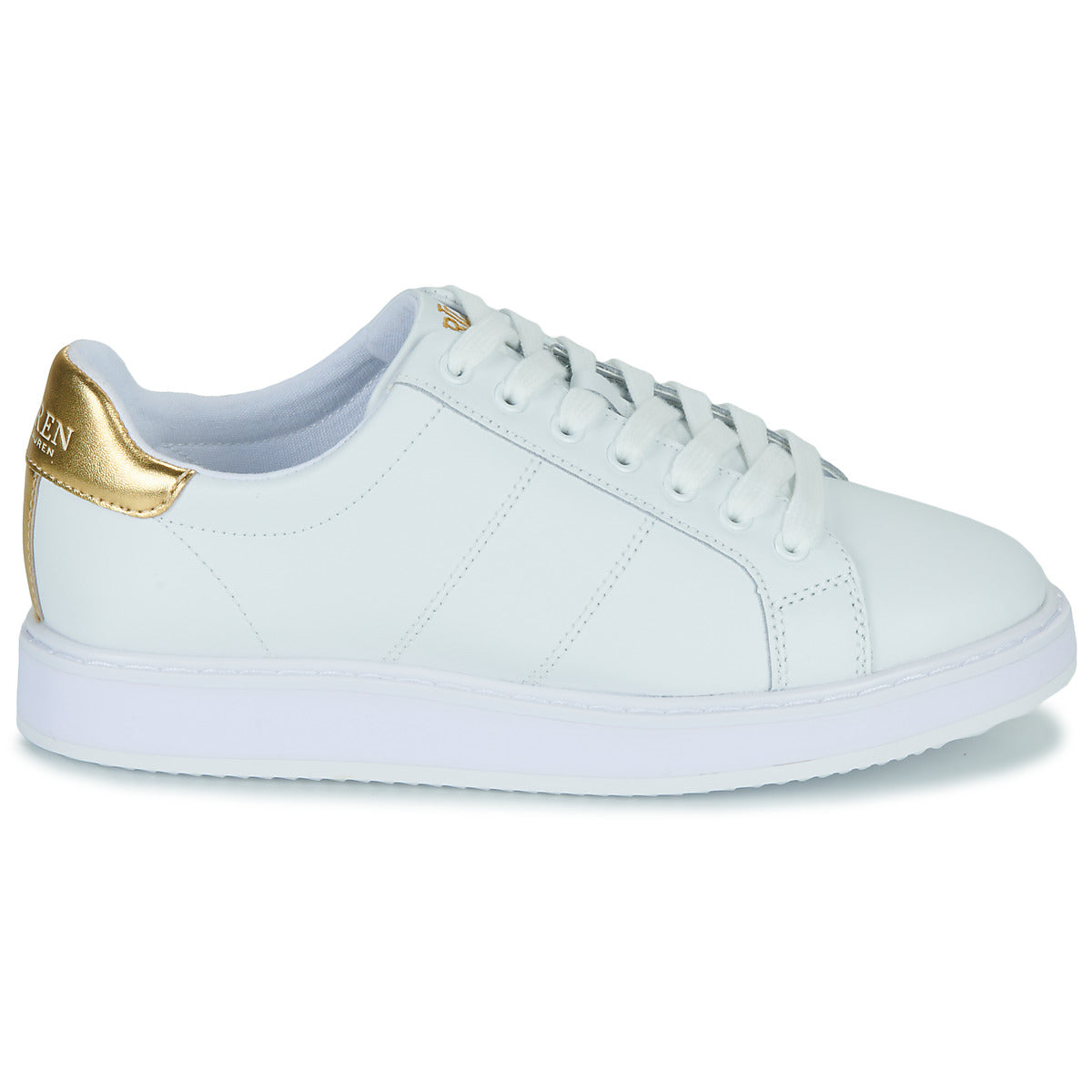 Sneakers basse Donna Lauren Ralph Lauren  ANGELINE 4-SNEAKERS-LOW TOP LACE  Bianco