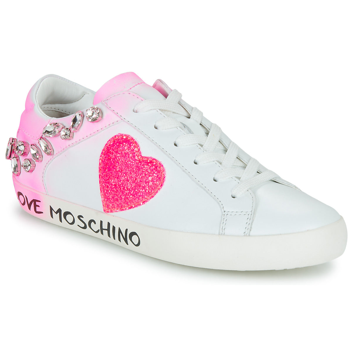 Sneakers basse Donna Love Moschino  FREE LOVE  Rosa