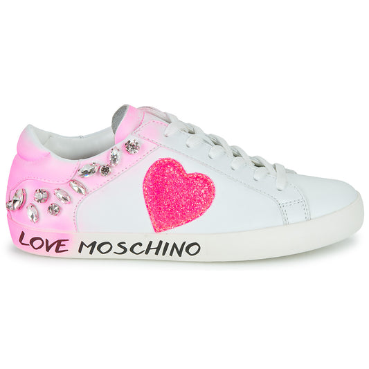 Sneakers basse Donna Love Moschino  FREE LOVE  Rosa