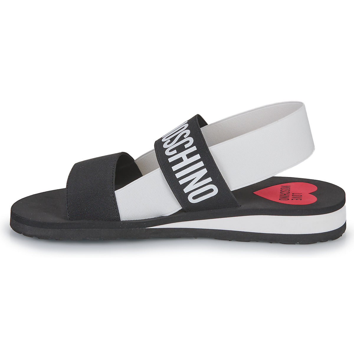 Sandali Donna Love Moschino  ELASTIC BICOLOR  Nero