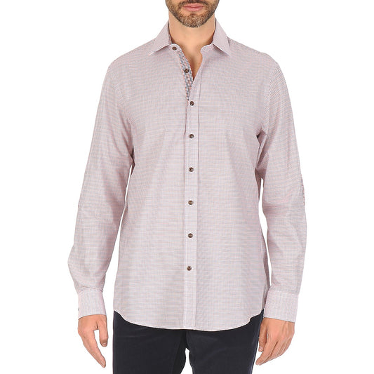 Camicia a maniche lunghe Uomo Hackett  MULTI MINI GRID CHECK  Rosa