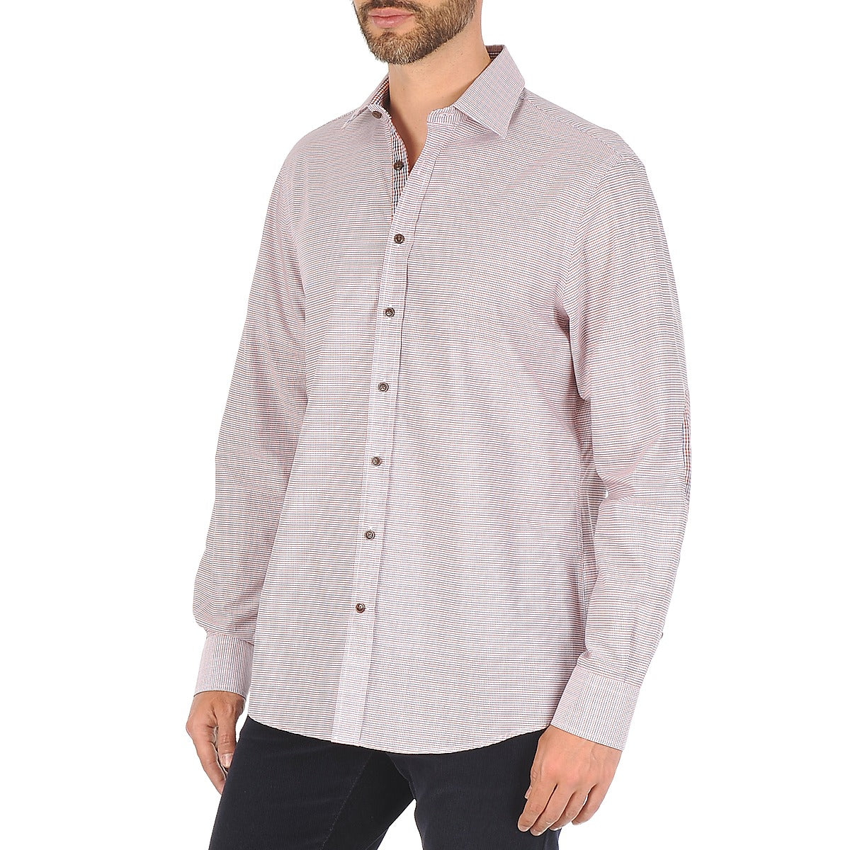 Camicia a maniche lunghe Uomo Hackett  MULTI MINI GRID CHECK  Rosa