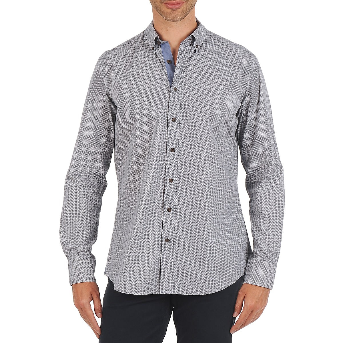 Camicia a maniche lunghe Uomo Hackett  MEDALLION MULTI BD  Blu