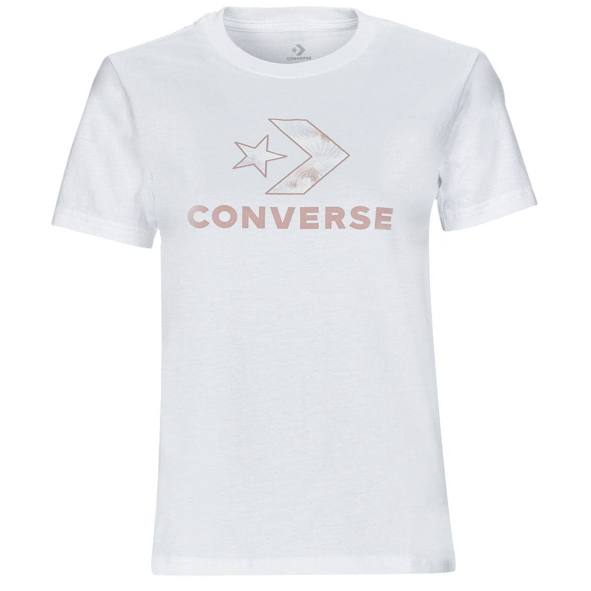 T-shirt Donna Converse  FLORAL STAR CHEVRON  Bianco