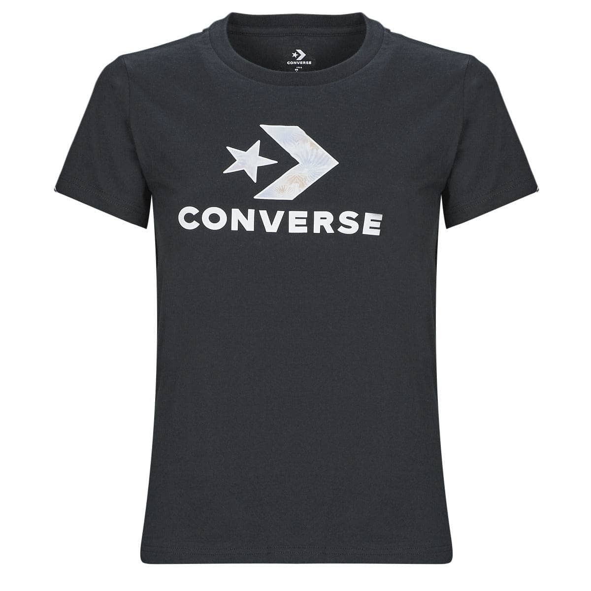 T-shirt Donna Converse  FLORAL STAR CHEVRON  Nero