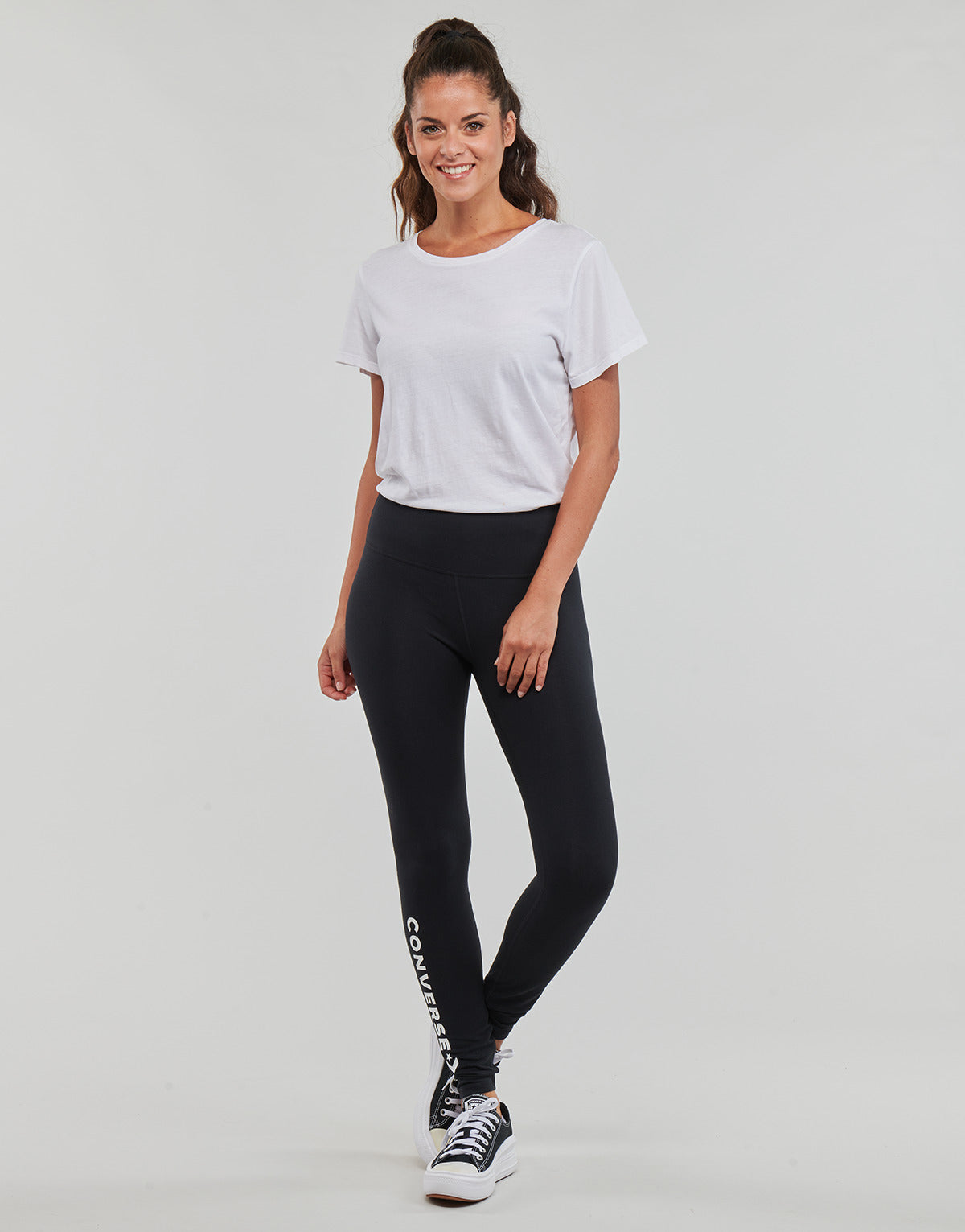 Collant Donna Converse  WORDMARK LEGGING  Nero