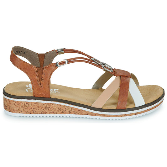 Sandali Donna Rieker  V3657-81  Marrone