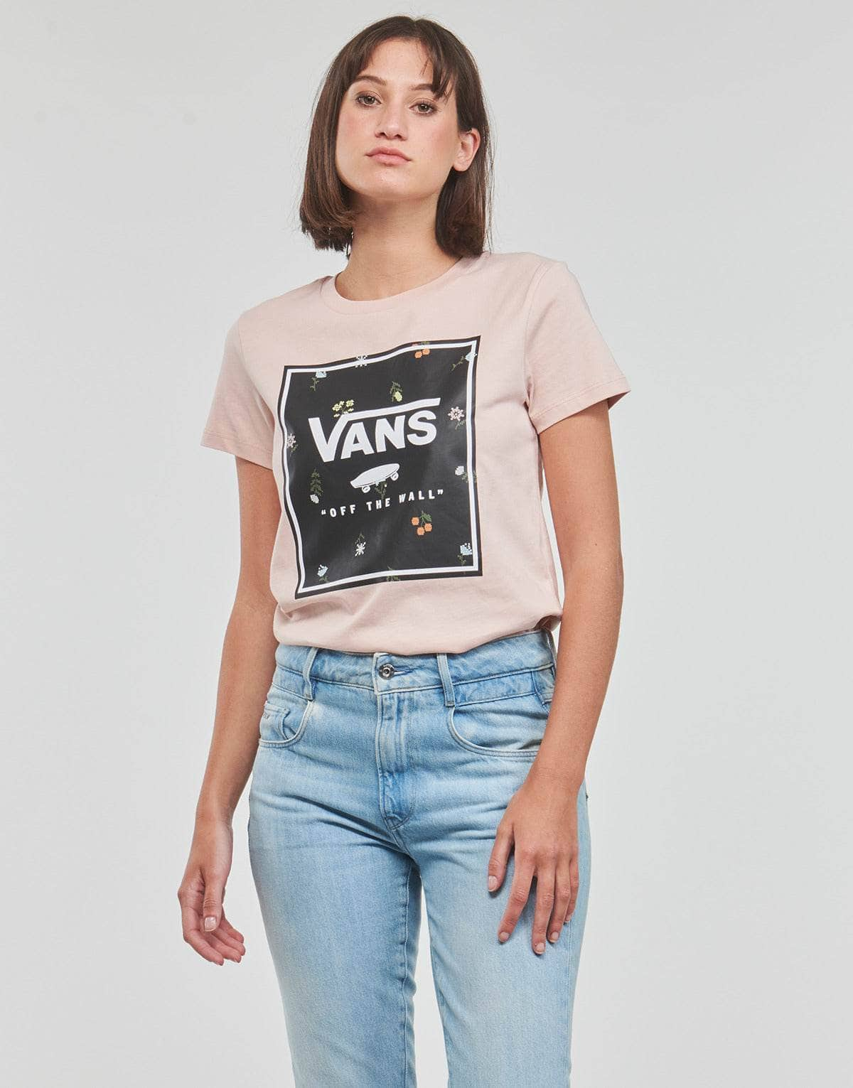 T-shirt Donna Vans  MICRO DITSY BOX FILL  Rosa