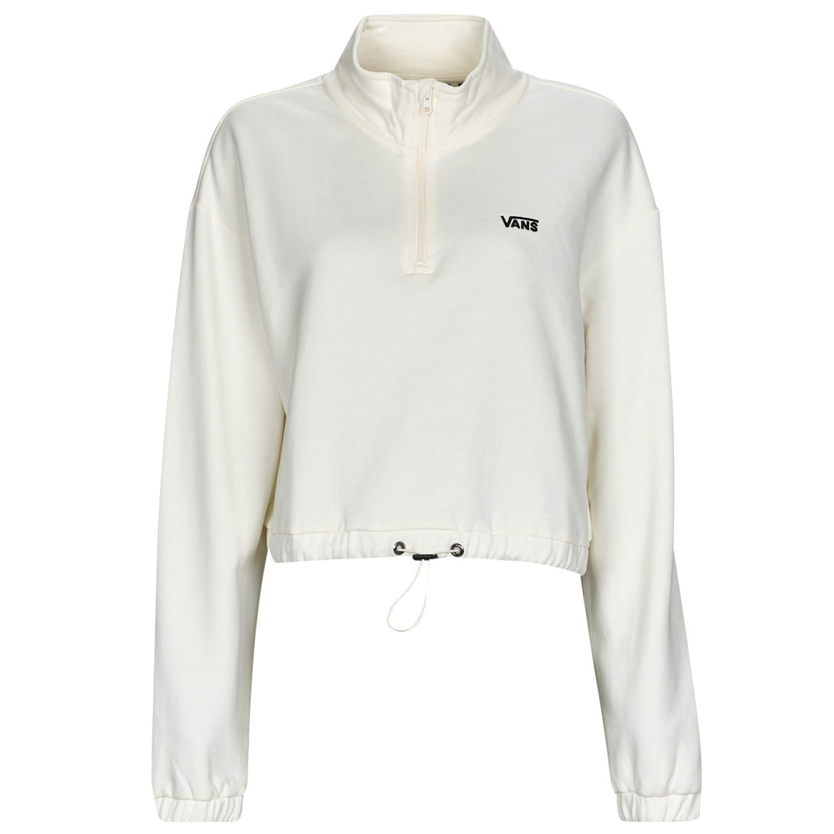 Felpa Donna Vans  LEFT CHEST HALF ZIP FLEECE  Bianco