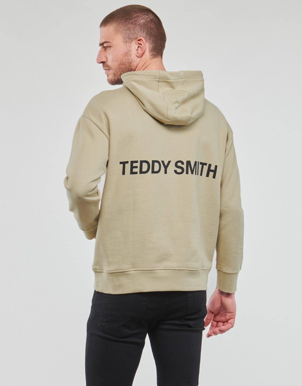 Felpa Uomo Teddy Smith  S-REQUIRED HOOD  Beige