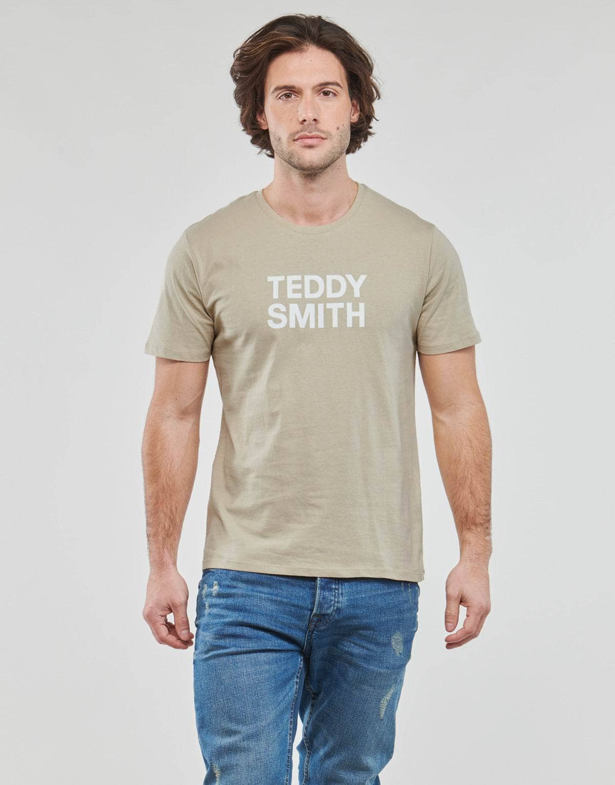 T-shirt Uomo Teddy Smith  TICLASS BASIC MC  Beige