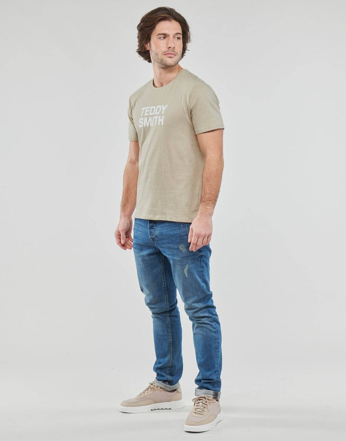 T-shirt Uomo Teddy Smith  TICLASS BASIC MC  Beige