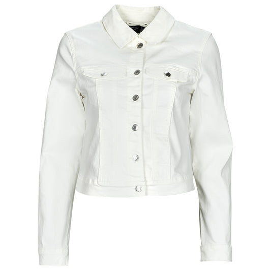 Giacca in jeans Donna Vero Moda  VMLUNA LS SLIM DNM JACKET MIX GA NOOS  Bianco