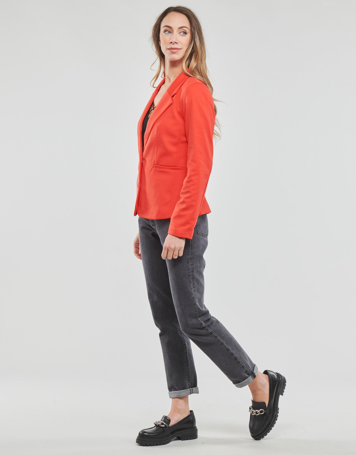 Giacca Donna Vero Moda  VMLUCCA LS SLIM JERSEY BLAZER NOOS  Arancio