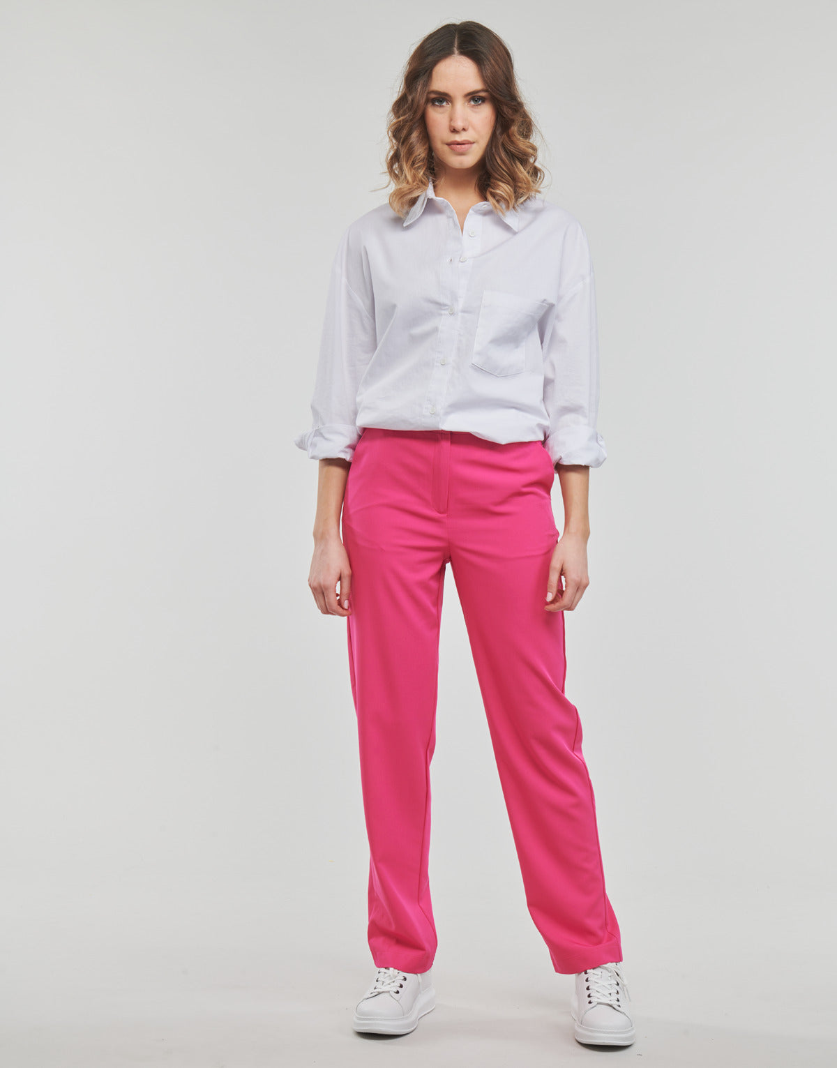 Pantalone Donna Vero Moda  VMZELDA H/W STRAIGHT PANT EXP NOOS  Rosa