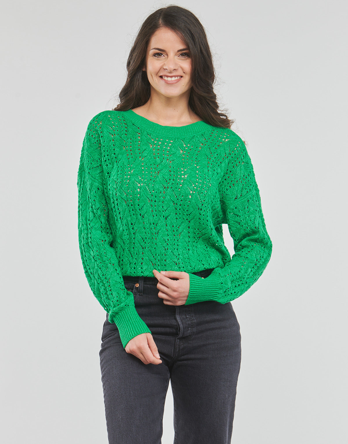 Maglione Donna Vero Moda  VMVERENA LS OPEN BOW BACK PULLOVER BOO  Verde