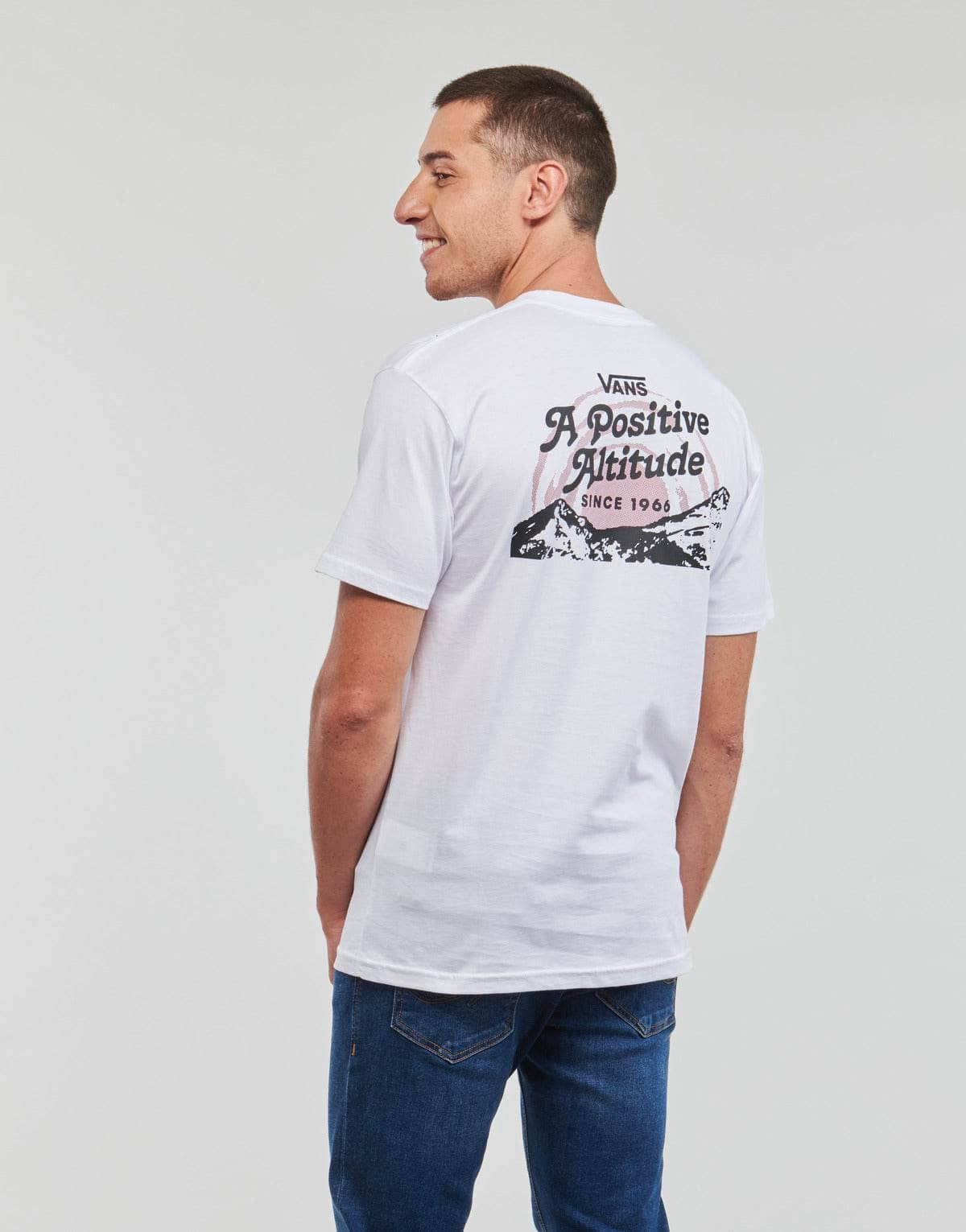 T-shirt Uomo Vans  POSITIVE ATTITUDE SS TEE  Bianco