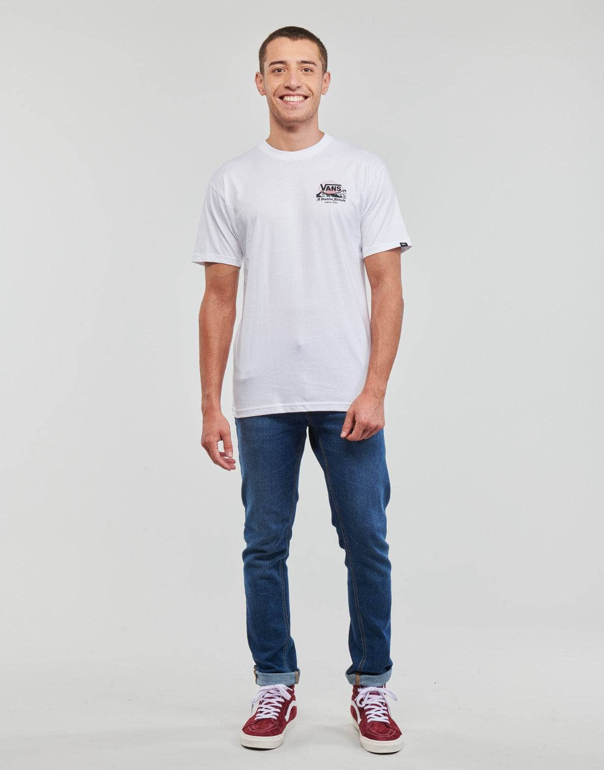 T-shirt Uomo Vans  POSITIVE ATTITUDE SS TEE  Bianco